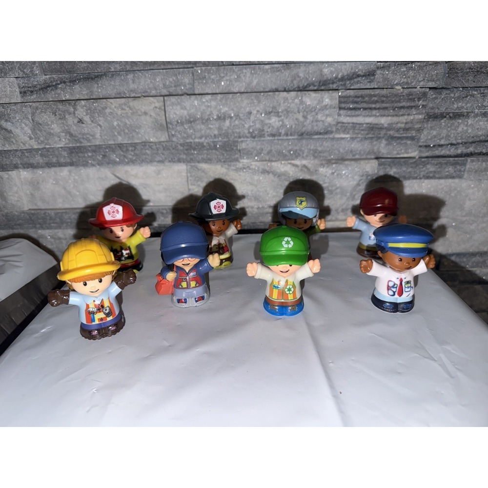 Fisher Price little people community helpers lot of 8 firefighter construction